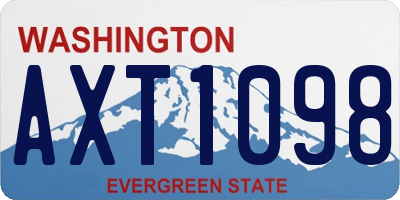 WA license plate AXT1098