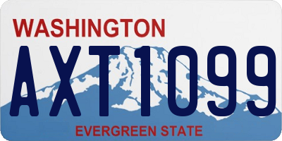 WA license plate AXT1099
