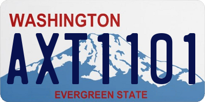 WA license plate AXT1101