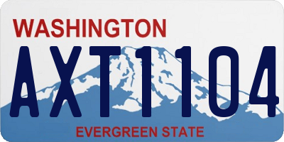 WA license plate AXT1104