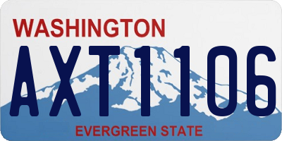 WA license plate AXT1106