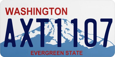 WA license plate AXT1107