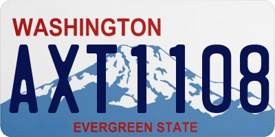 WA license plate AXT1108