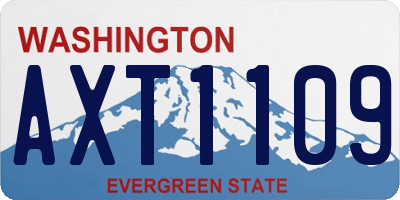 WA license plate AXT1109