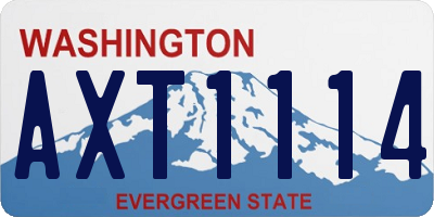 WA license plate AXT1114