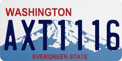 WA license plate AXT1116