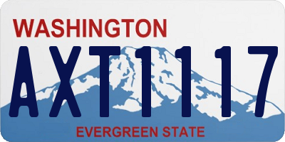 WA license plate AXT1117
