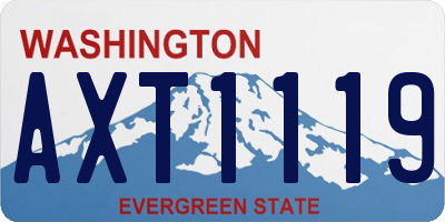 WA license plate AXT1119