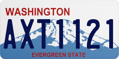 WA license plate AXT1121