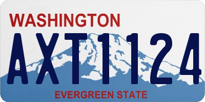 WA license plate AXT1124
