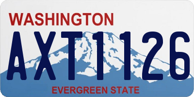 WA license plate AXT1126