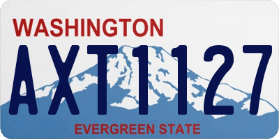 WA license plate AXT1127