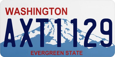 WA license plate AXT1129