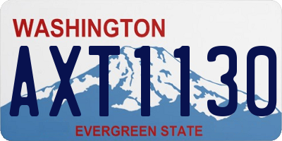 WA license plate AXT1130