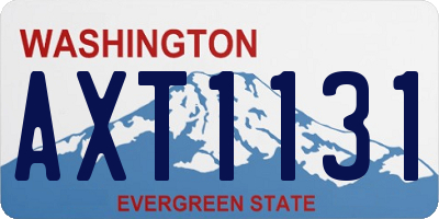 WA license plate AXT1131