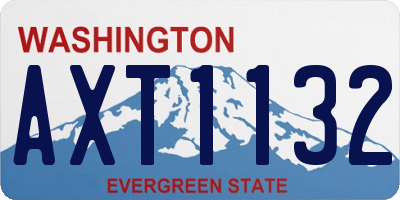 WA license plate AXT1132