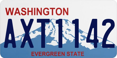 WA license plate AXT1142