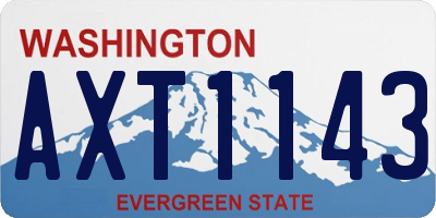 WA license plate AXT1143