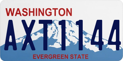 WA license plate AXT1144