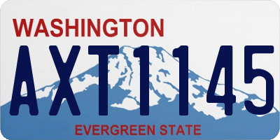 WA license plate AXT1145