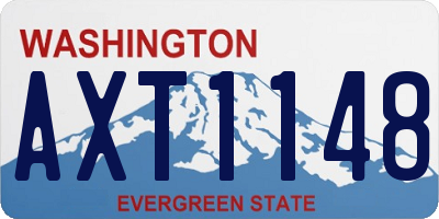 WA license plate AXT1148
