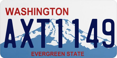WA license plate AXT1149