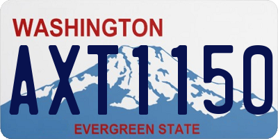 WA license plate AXT1150
