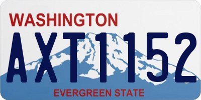 WA license plate AXT1152