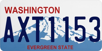 WA license plate AXT1153