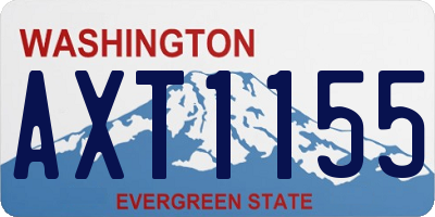 WA license plate AXT1155