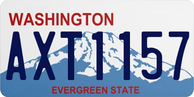 WA license plate AXT1157