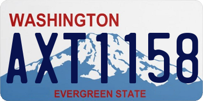 WA license plate AXT1158