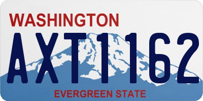WA license plate AXT1162