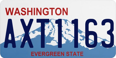 WA license plate AXT1163