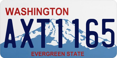 WA license plate AXT1165