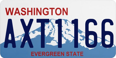 WA license plate AXT1166