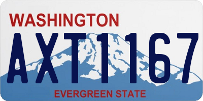 WA license plate AXT1167