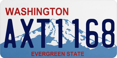 WA license plate AXT1168