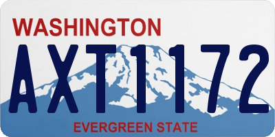 WA license plate AXT1172