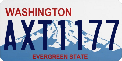 WA license plate AXT1177