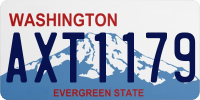 WA license plate AXT1179
