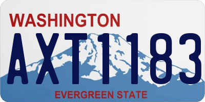 WA license plate AXT1183