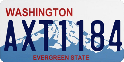 WA license plate AXT1184