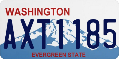 WA license plate AXT1185