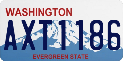 WA license plate AXT1186