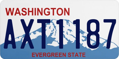 WA license plate AXT1187