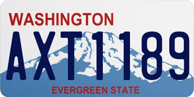 WA license plate AXT1189