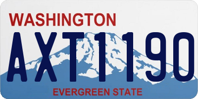 WA license plate AXT1190