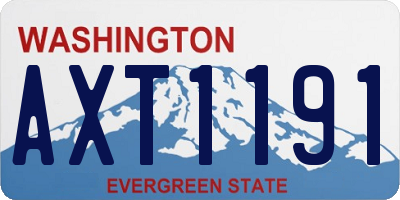 WA license plate AXT1191