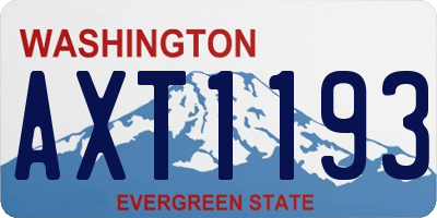 WA license plate AXT1193